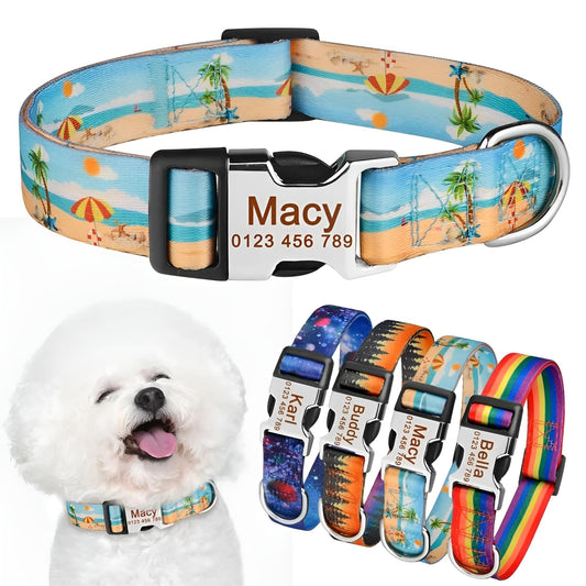 personalized dog collar with name tag for easy identification