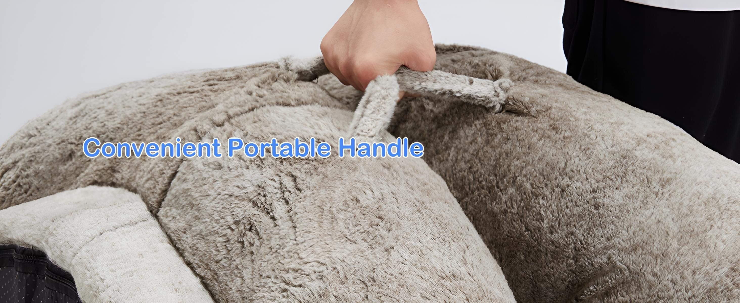 Convenient portable handle of the human dog beds