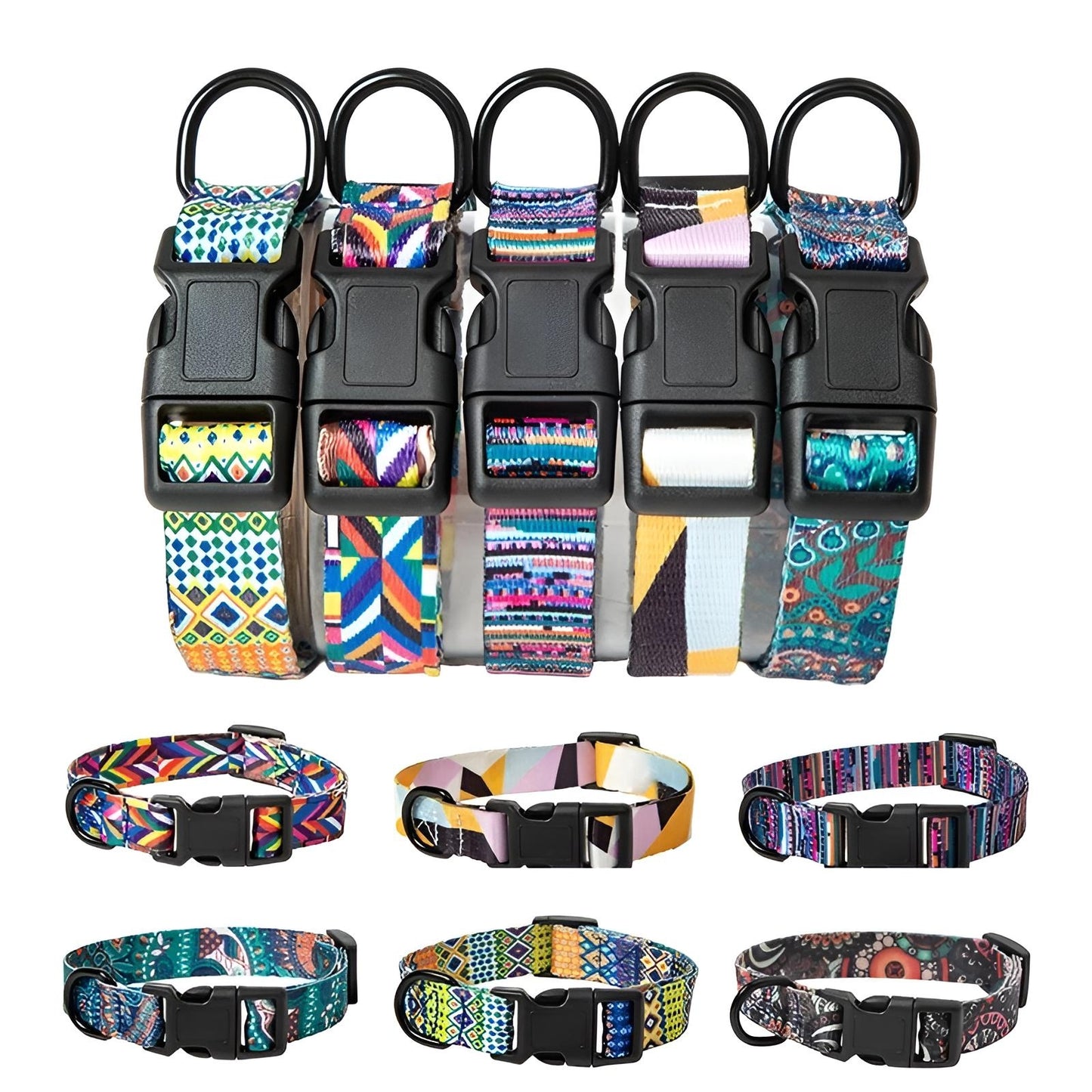 Custom Dog Collar with Name in Polyester Blends