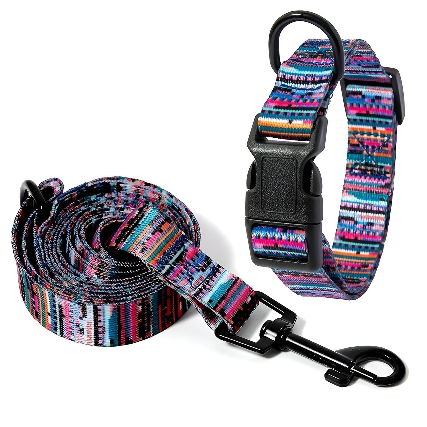 Custom Dog Collar with Name in Polyester Blends C Set