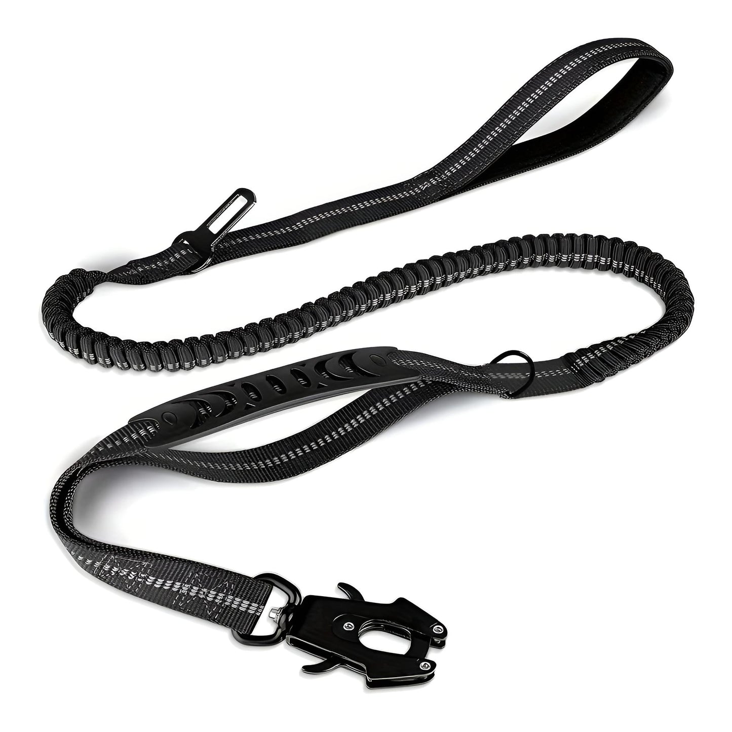 Heavy Duty Tactical Dog Leash with Frog Clip - black