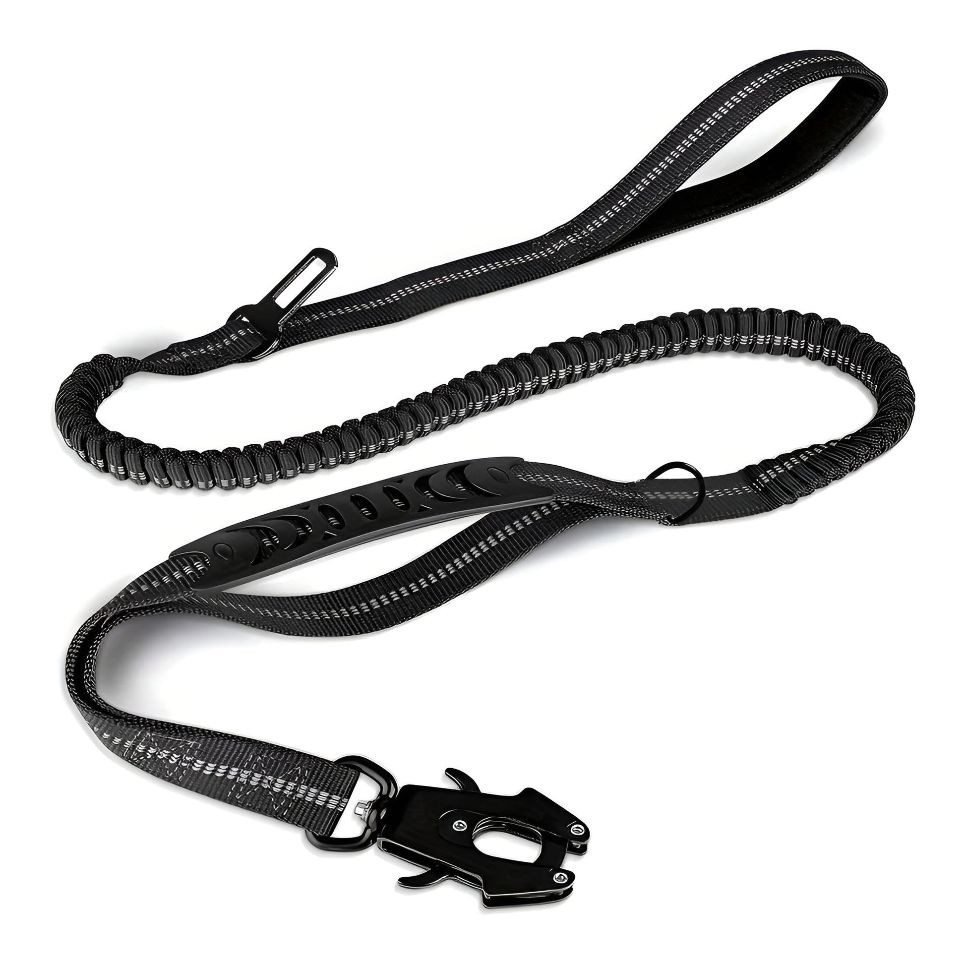 Heavy Duty Tactical Dog Leash with Frog Clip - black