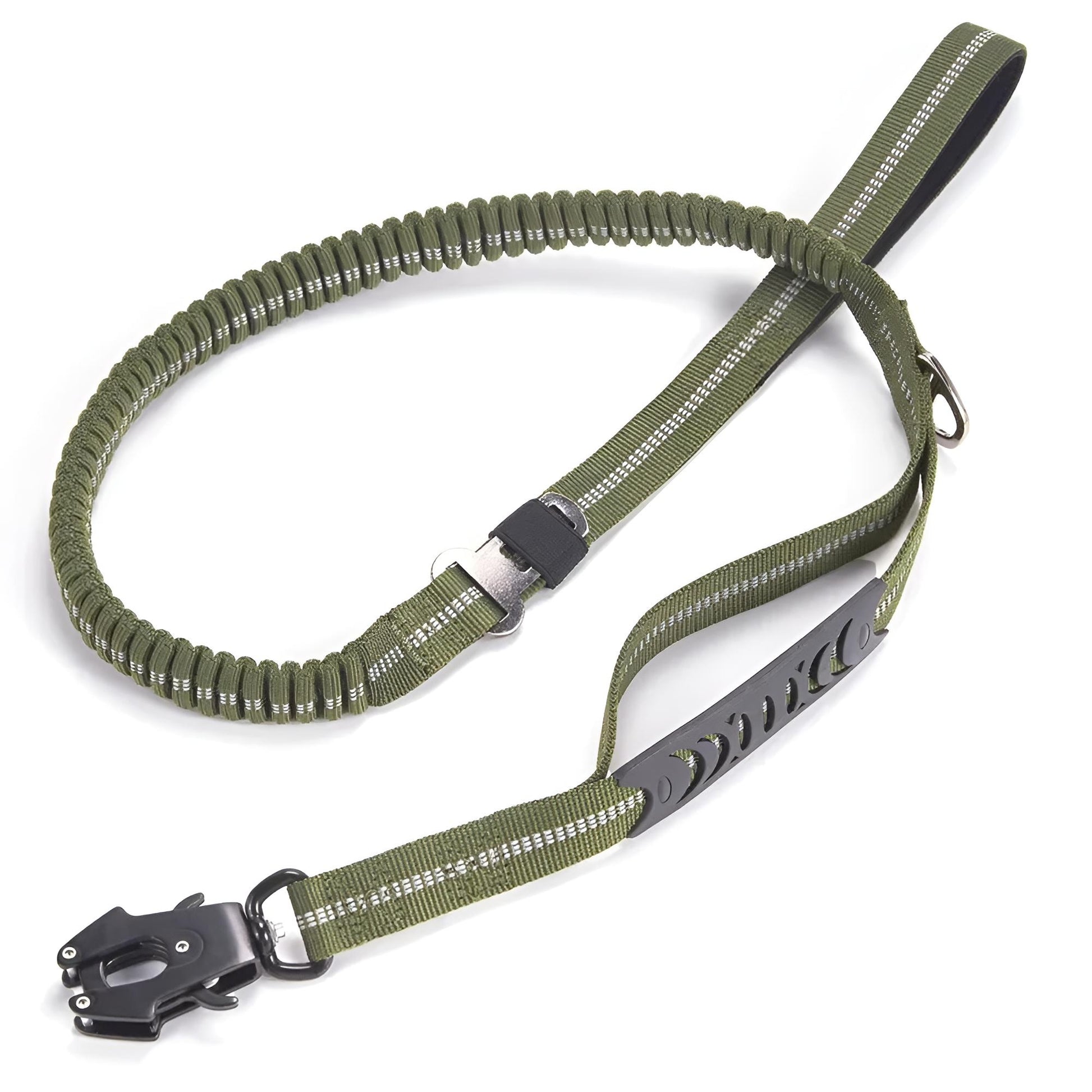 Heavy Duty Tactical Dog Leash with Frog Clip - green
