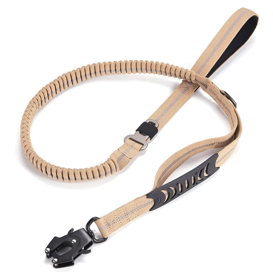 Heavy Duty Tactical Dog Leash with Frog Clip - Khaki