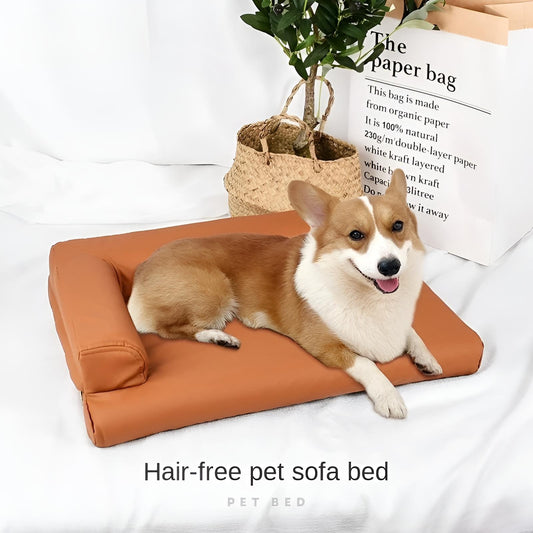 Leather Dog Bed, L Shaped Dog Bed, Dog Sofa Bed