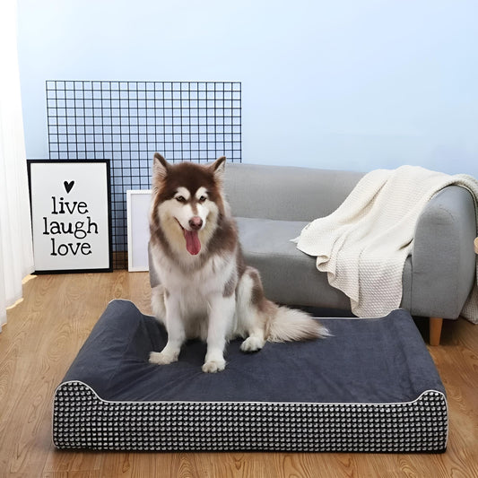 GauGau™ Giant 10 in Thick Rectangle Bolster Orthopedic Dog Bed