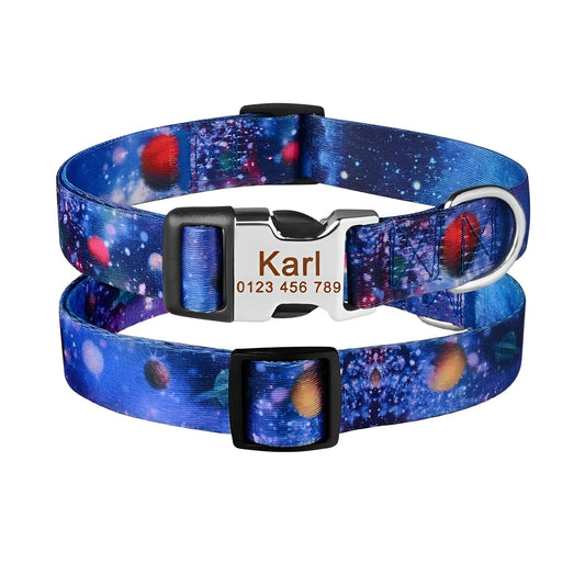 Nylon Dog Tag Collar Planet 21