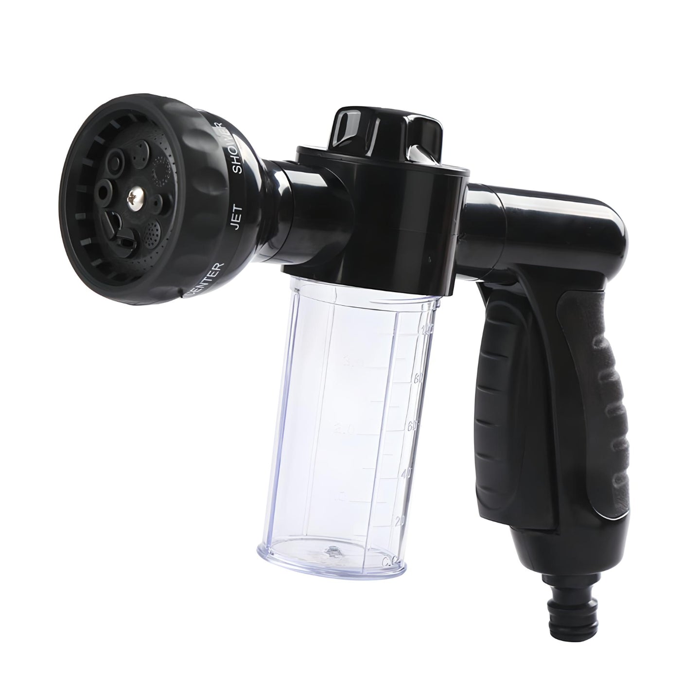 Pup Jet Dog Wash Hose Attachment with Soap Dispenser - black
