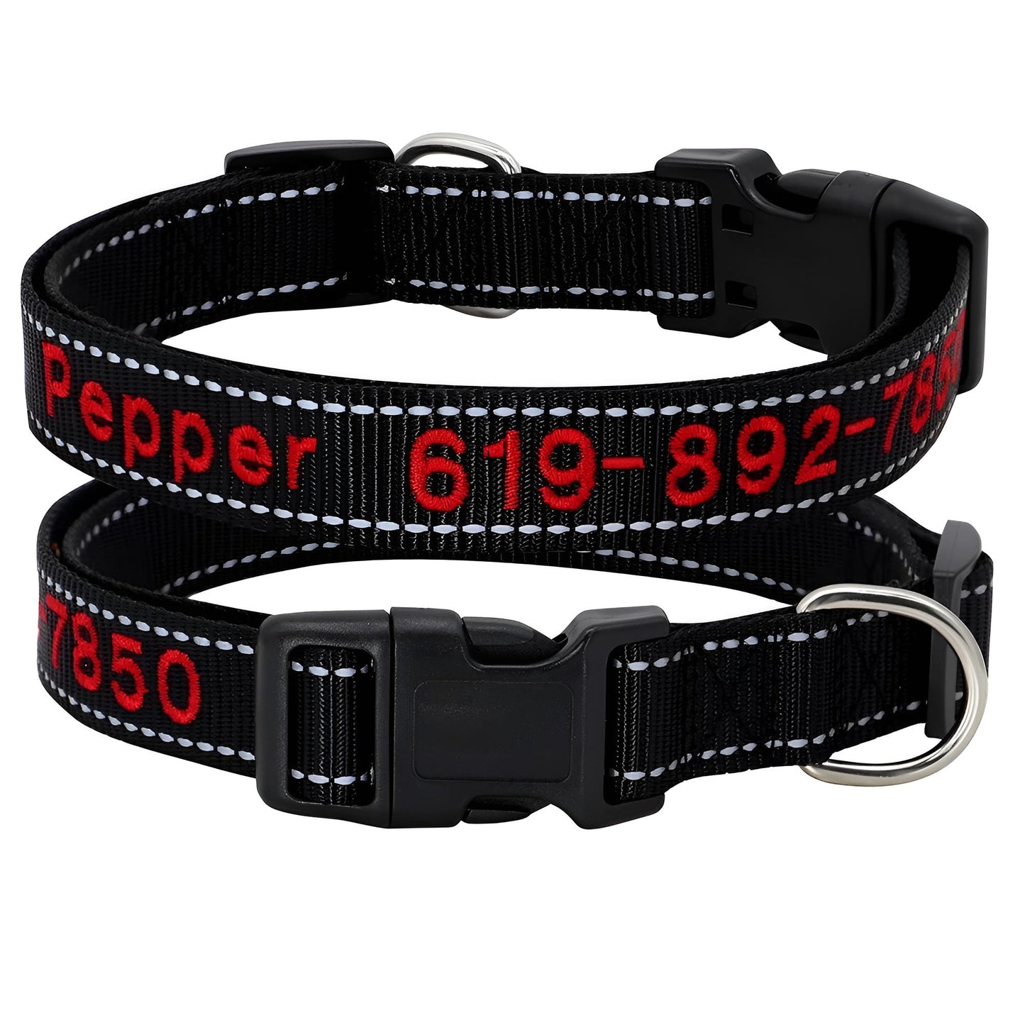 Reflective Nylon Dog ID Collar Size Gaugaupet