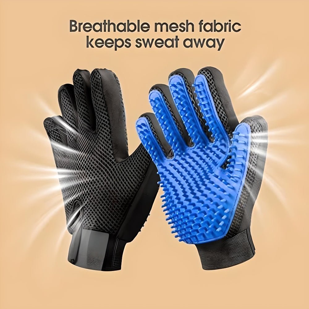 cat hair remover brush - Pet grooming gloves