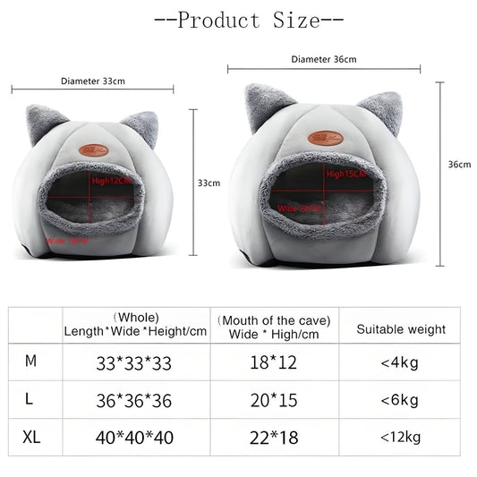 GauGau™Pet Bed with Inside Cushion Deep Sleep Comfort in Winter