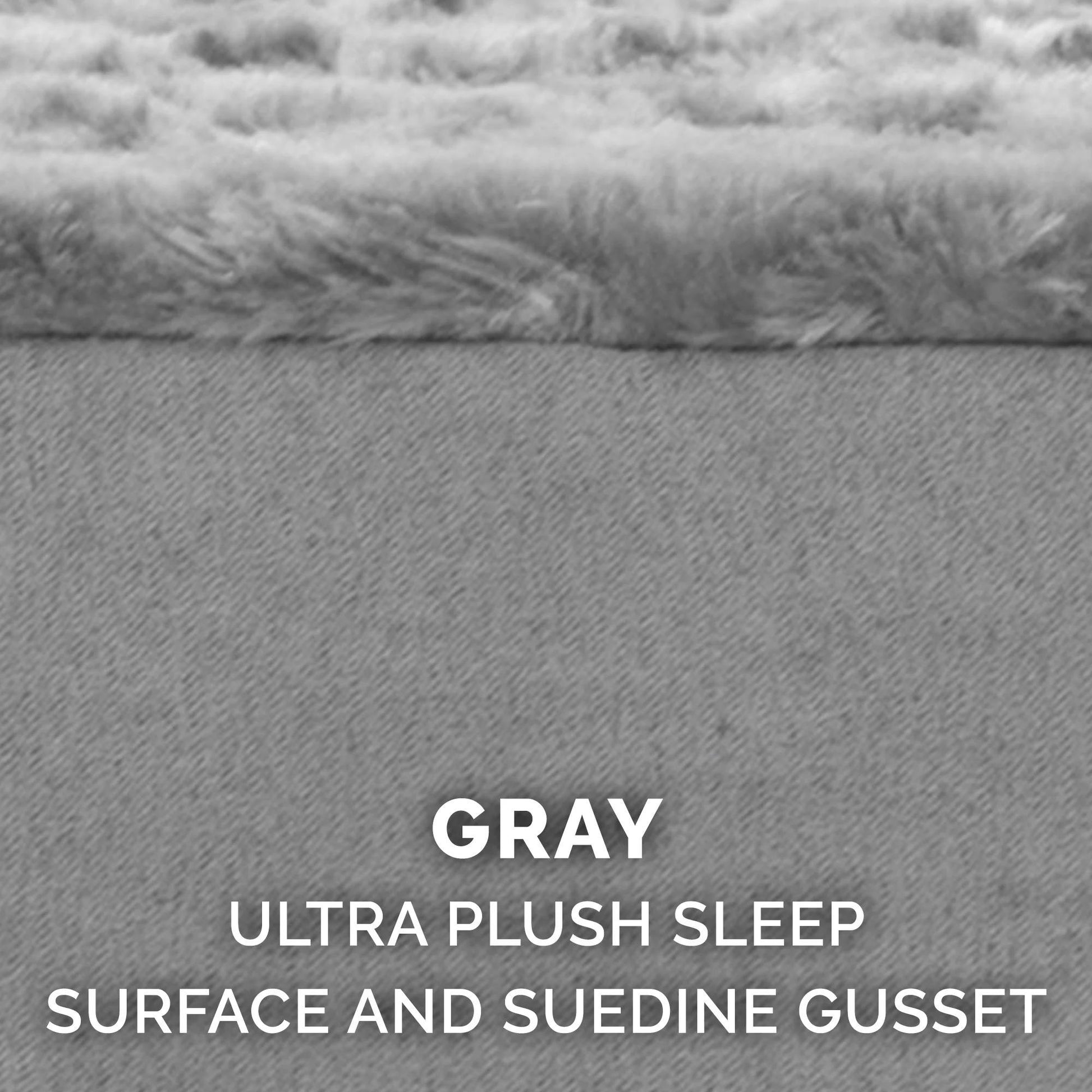 gray orthopedic dog bed