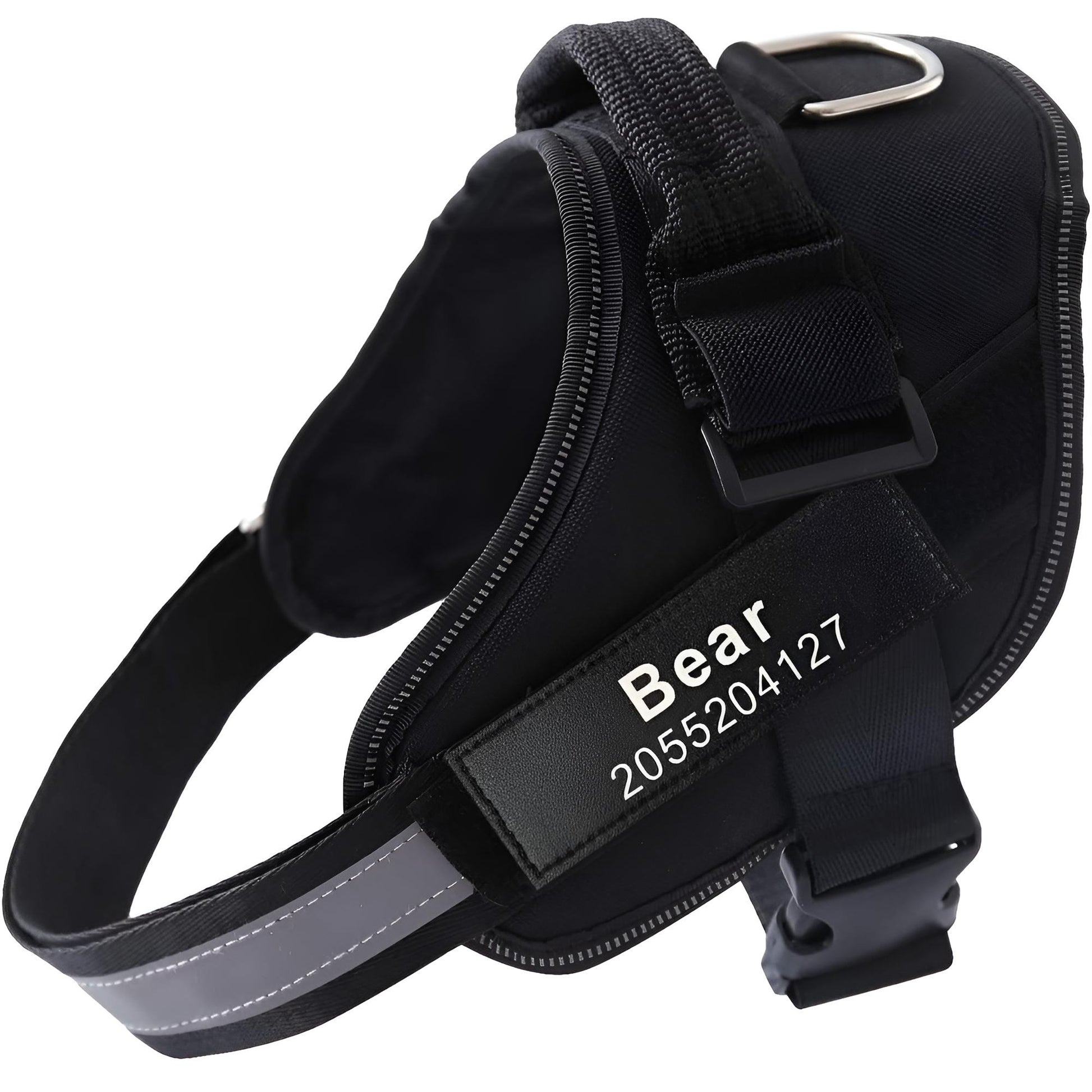 personalized dog harness- black