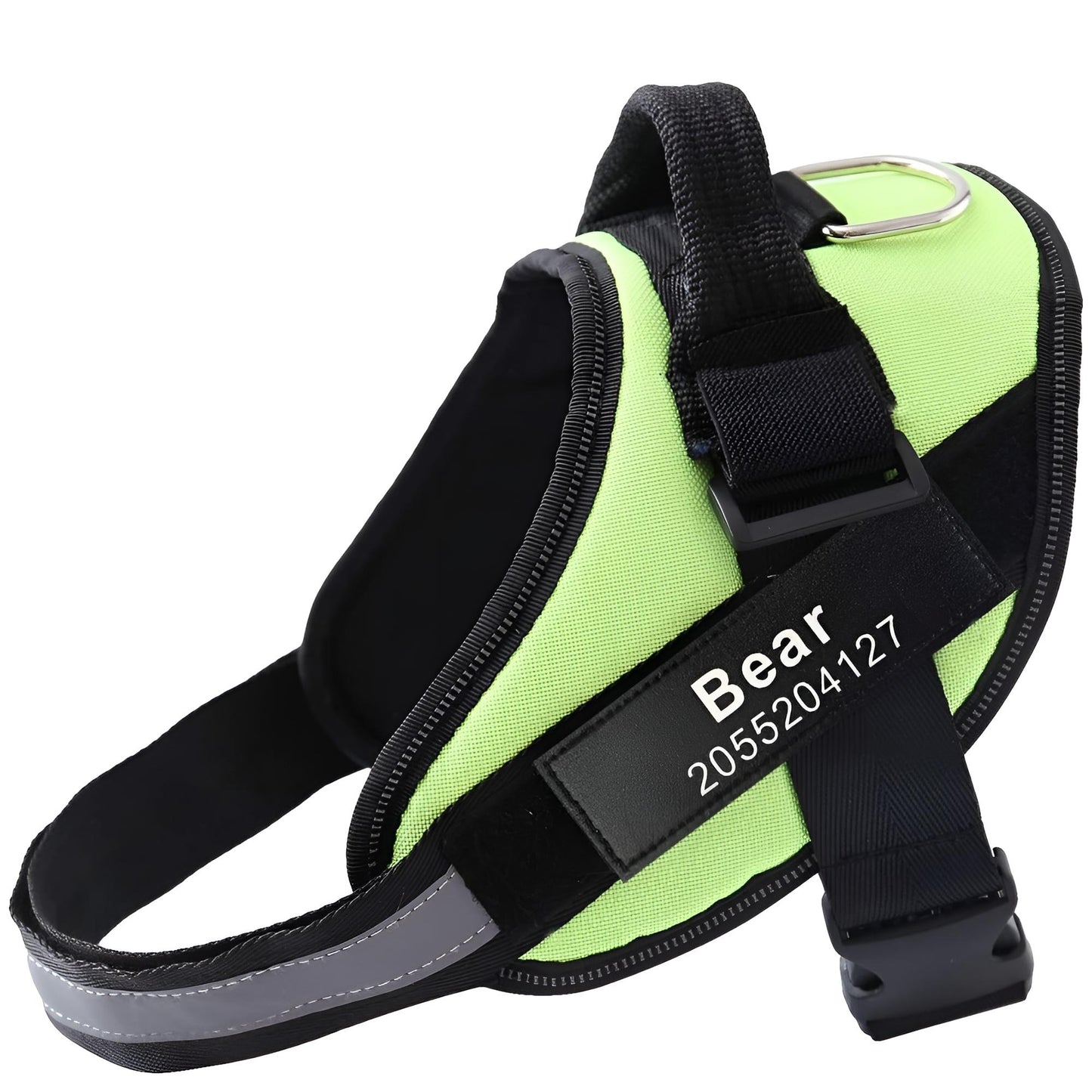 personalized dog harness- green