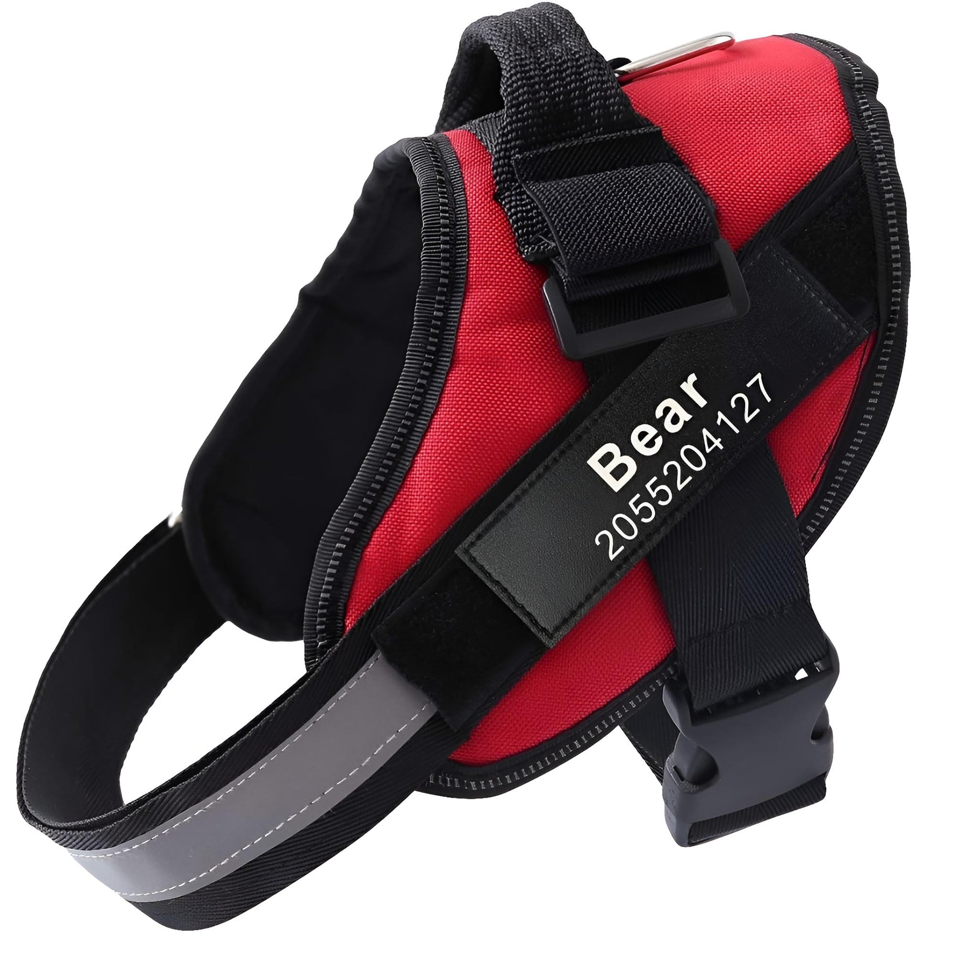 personalized dog harness- red