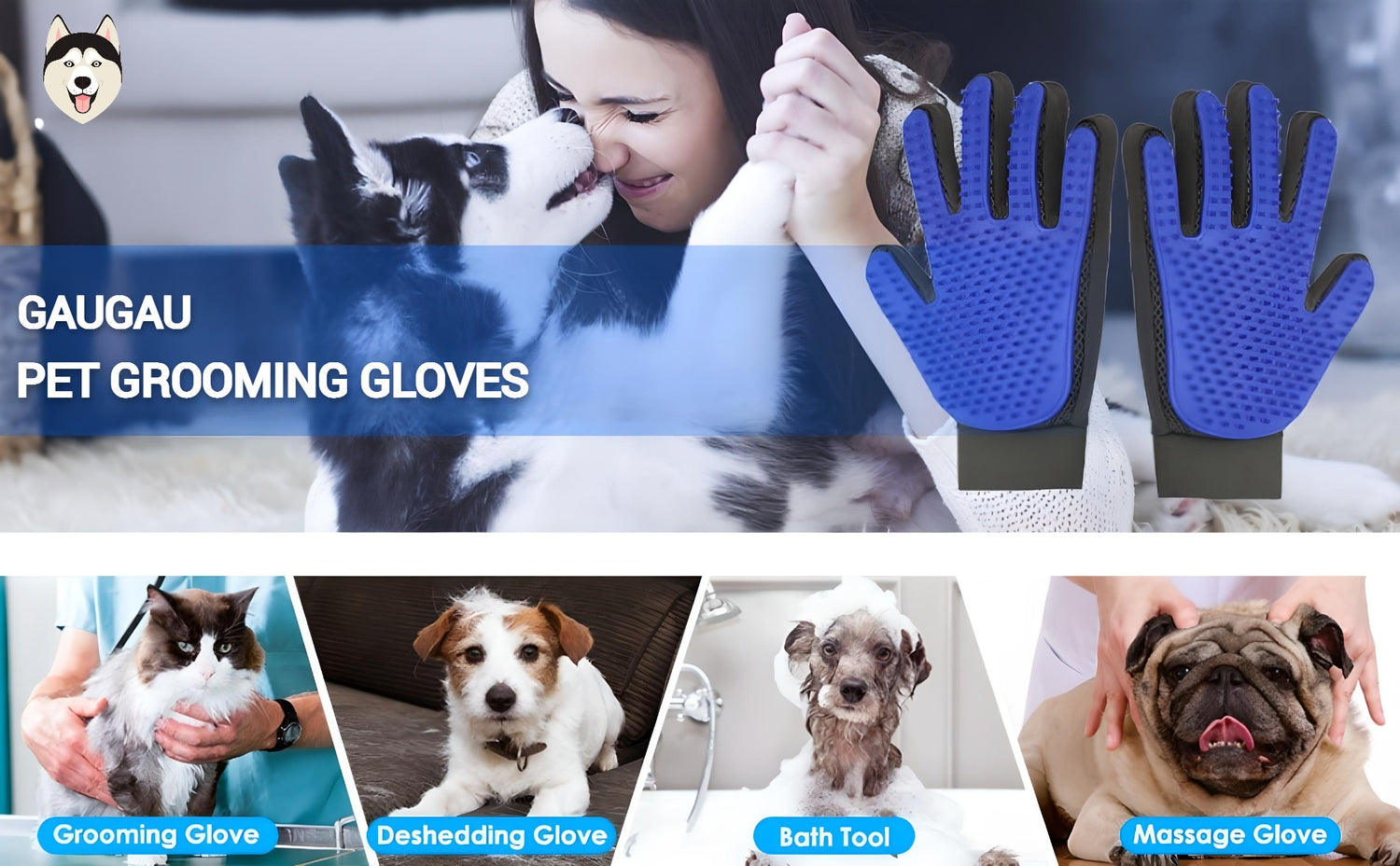 pet grooming gloves