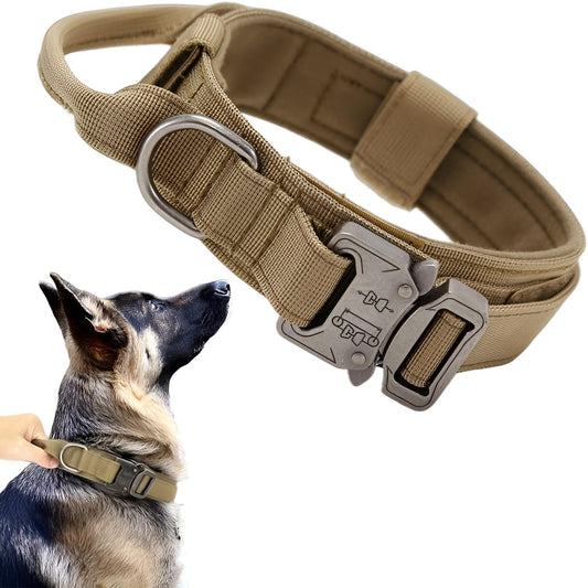 Tactical Dog Collar Military with Handle for Dog Training
