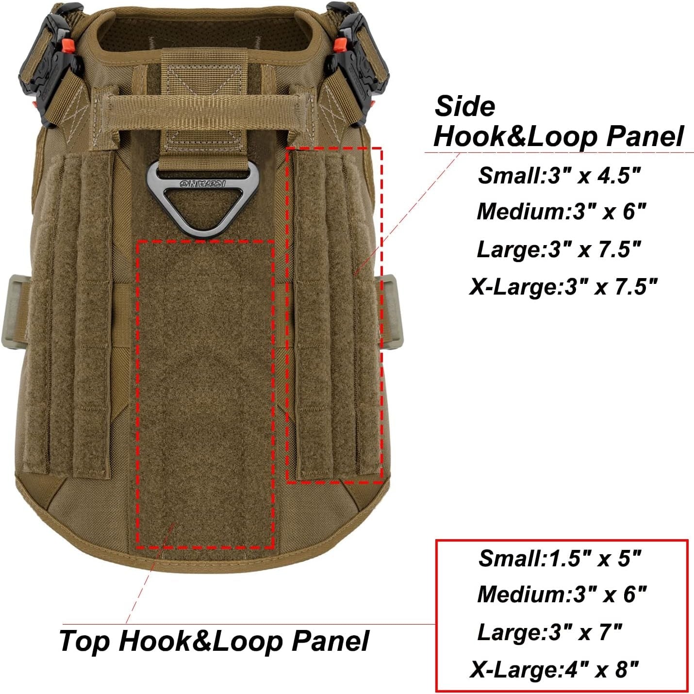 tactical dog vest harness large