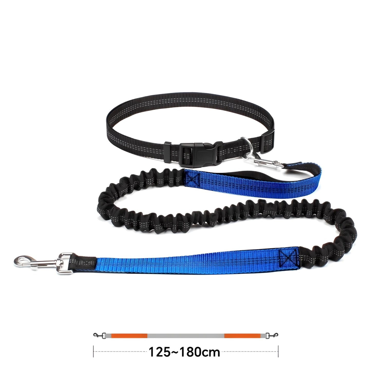waist leash for dog walking blue