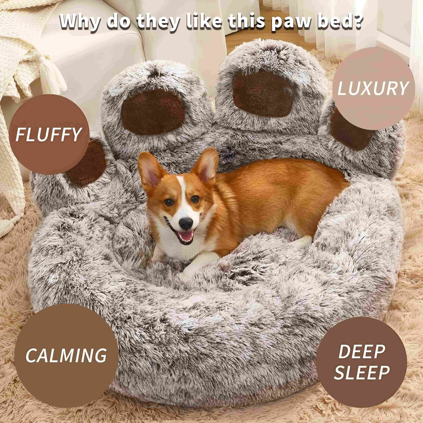 xxxl Dog Bed Cute Bear Paw Shape