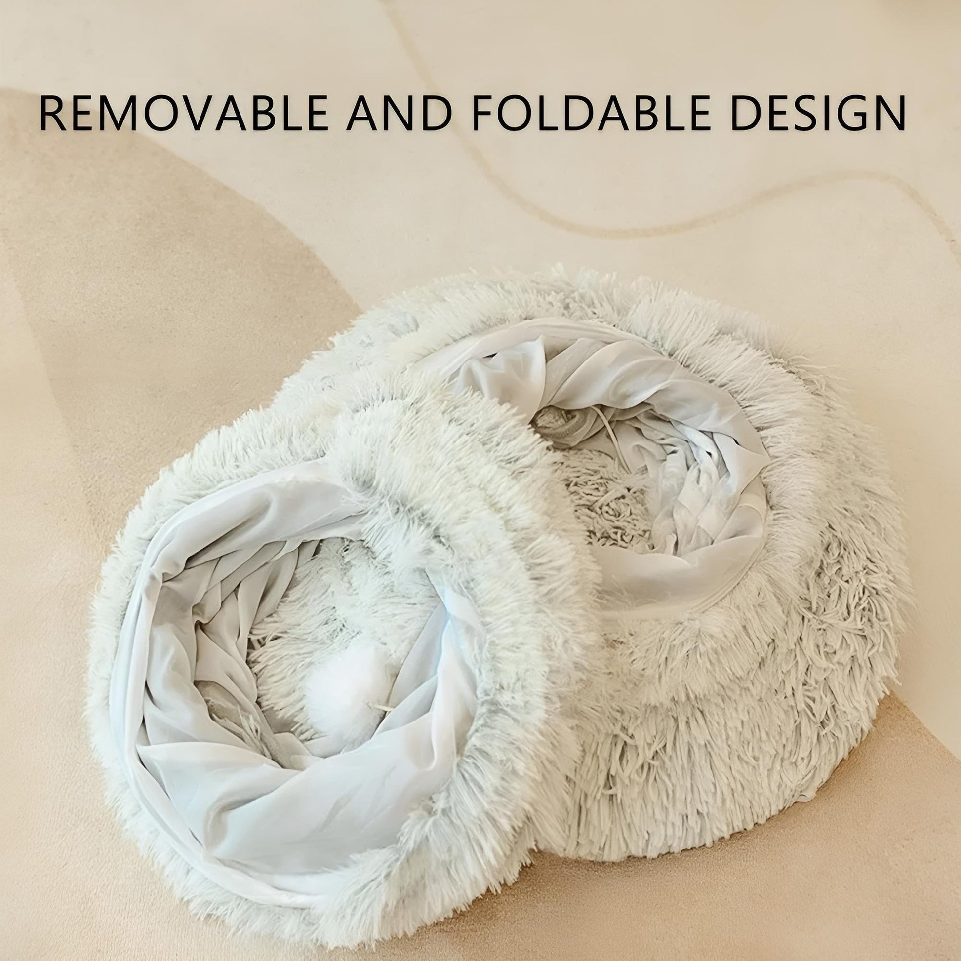 Cat bed and tunnel removable and foldable design