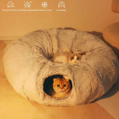 Cat tunnel bed design soft and skin friendly comfortable and breathable warm up winter