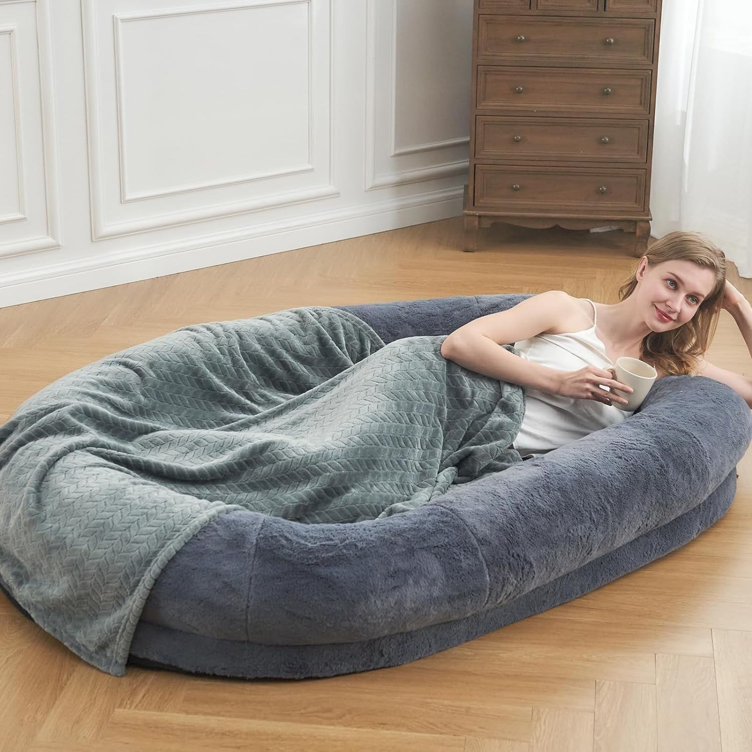 Giant Dog Bed for Humans – grey