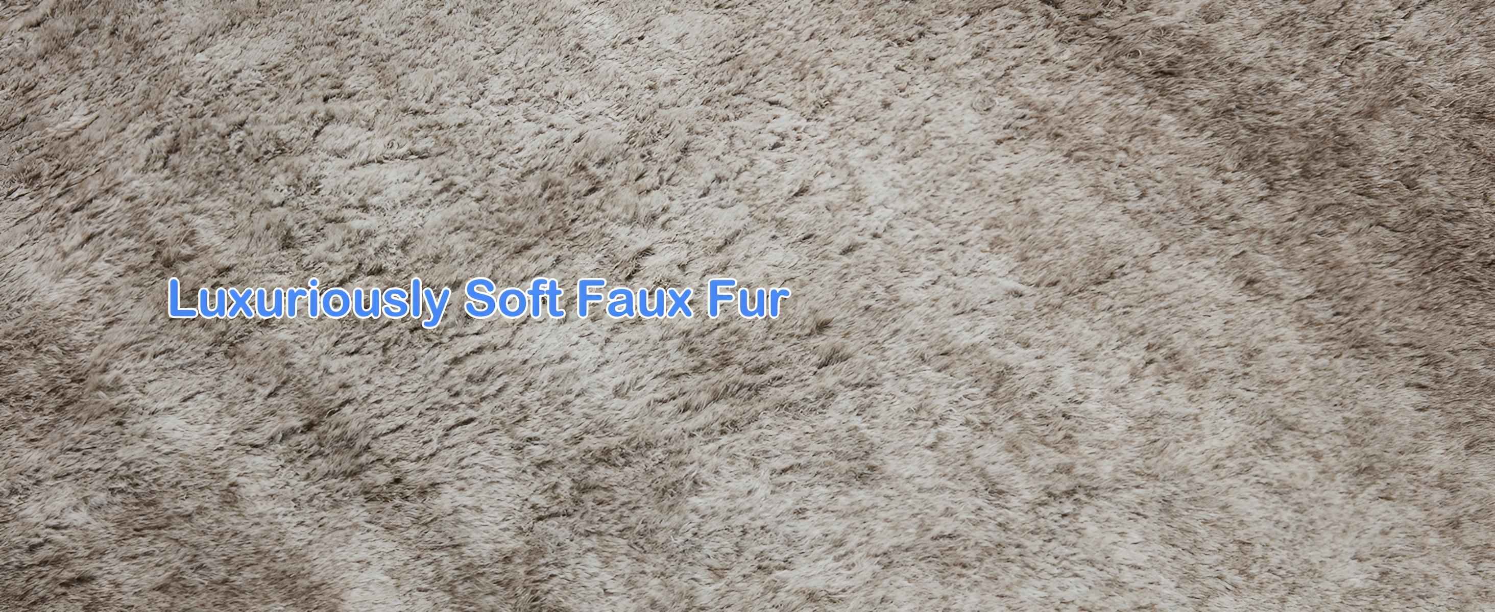 Luxuriously soft faux fur of the human dog beds