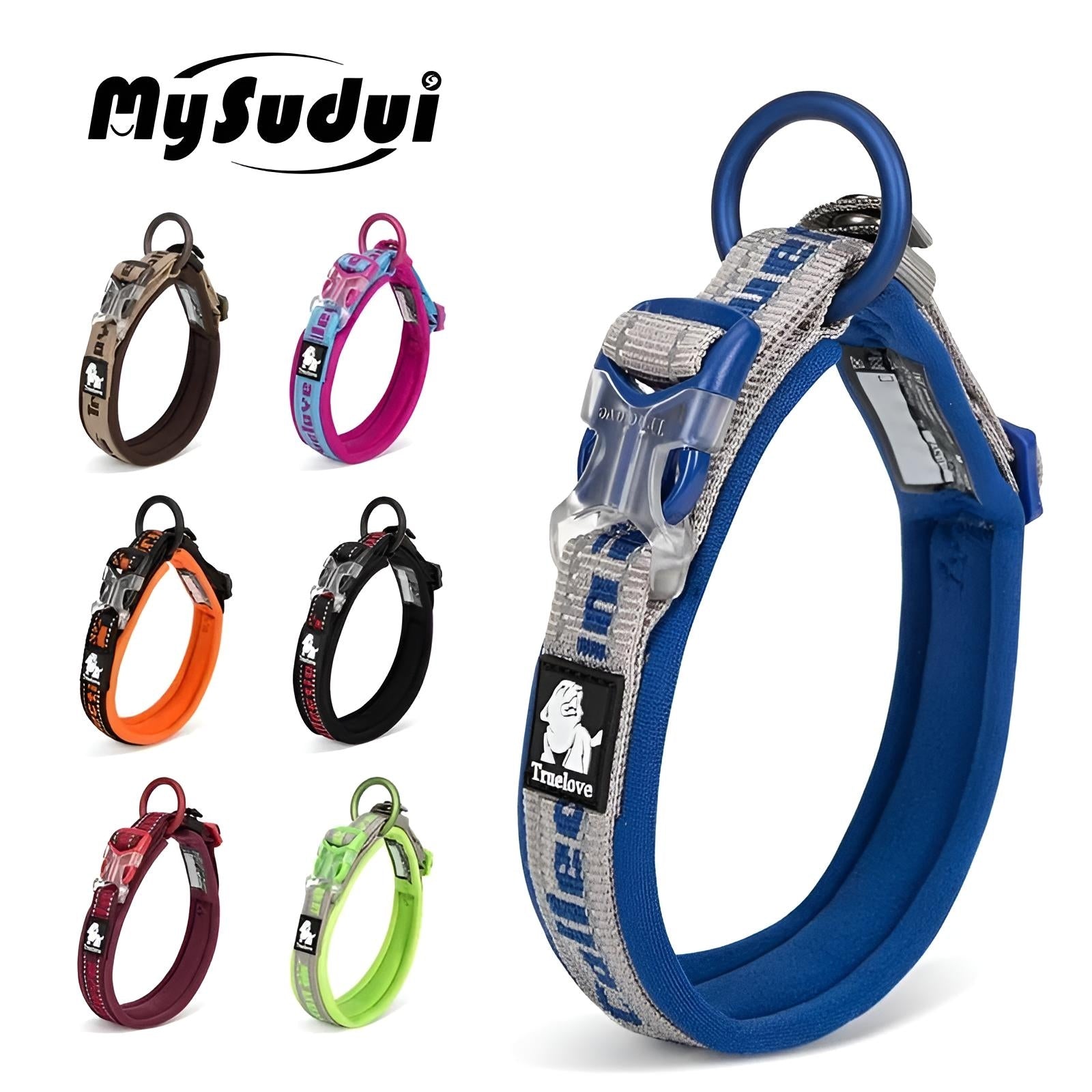 Nylon Dog Collars with Name Plates 