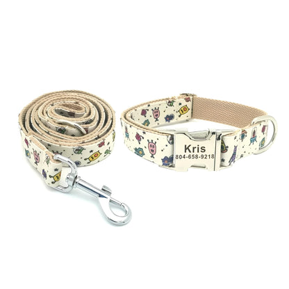 Nylon Metat Custom Collars For Dogs Set2