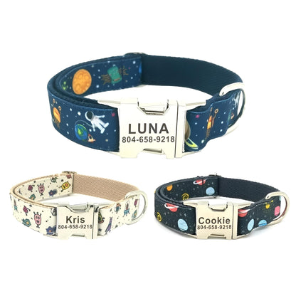 Nylon Metat Custom Collars For Dogs Set Collar