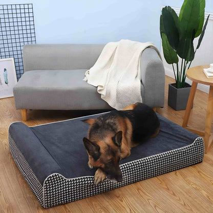 Relax on Memory Foam Extra Large Dog Bed with Pillow