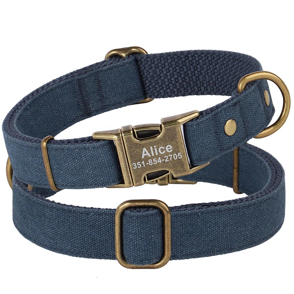 Personalized Dog Collar | Customized Nylon Dog Collar With Metal Buckle | GauGau