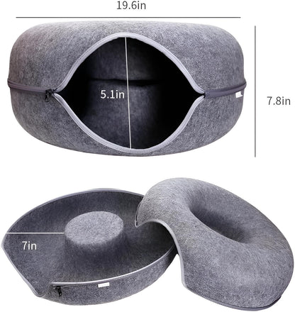 Small Cat Tunnel Bed with Small Cat Head Window