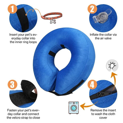  Soft Dog and cat Cone for Dogs After Surgery blue