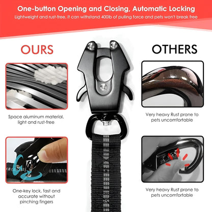 The difference between tactical dog leash frog clip and other types of dog leash
