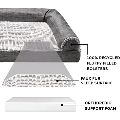 bolster dog bed orthopedic