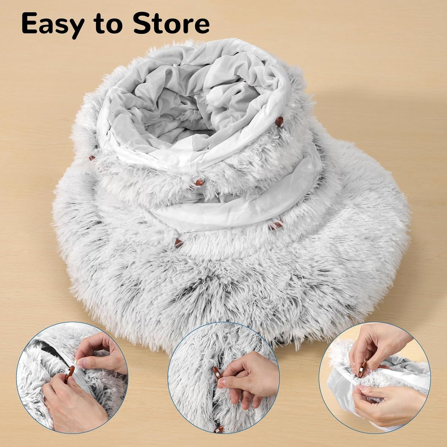 cat tunnel and bed easy to store