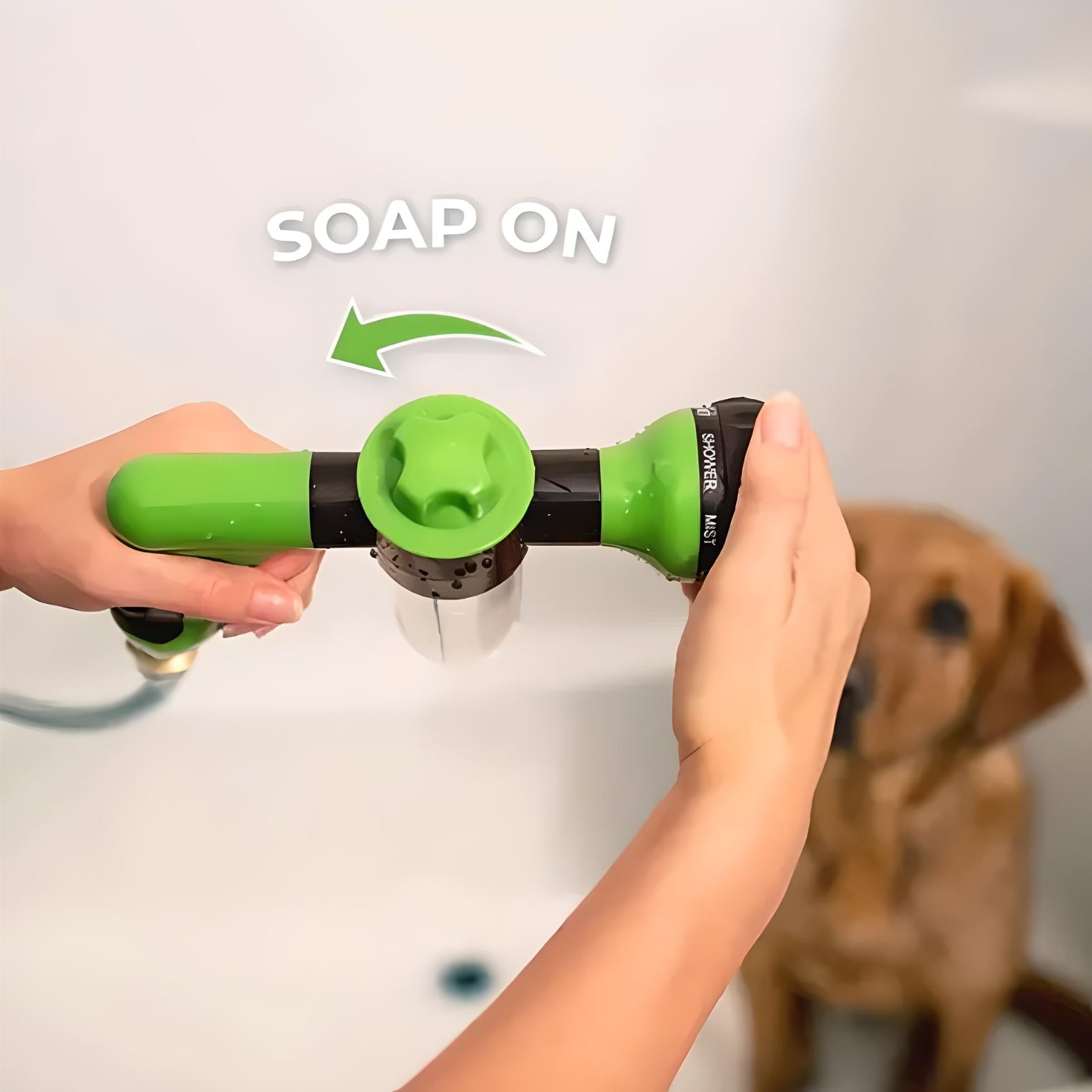 Pup Jet Dog Wash Hose Attachment,8 Spray Pattern Dog