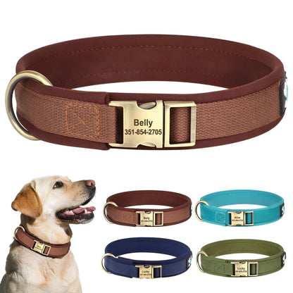 gaugau Nylon Dog collar with name all colors
