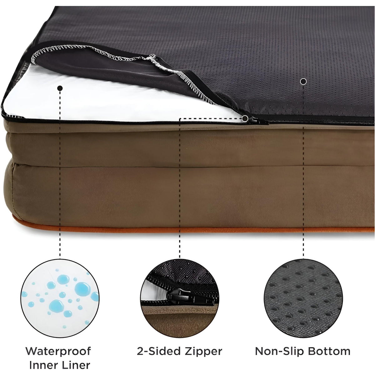 Large Dog Sofa Bed | Orthopedic Dog Bed | XXL Dog Bolster Bed