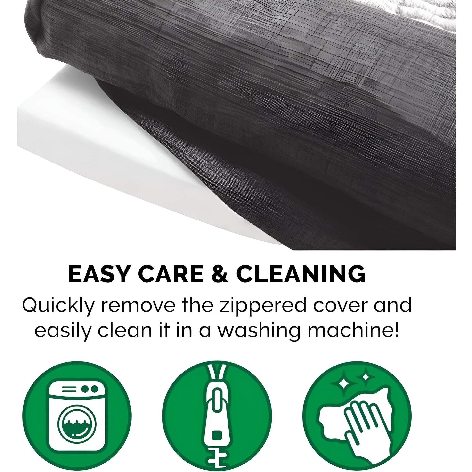 orthopedic dog bed with bolster - easy to clean