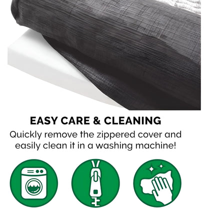 orthopedic dog bed with bolster - easy to clean