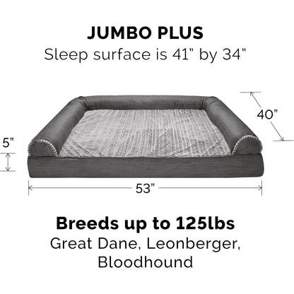 orthopedic dog bed with bolster Jumbo Plus