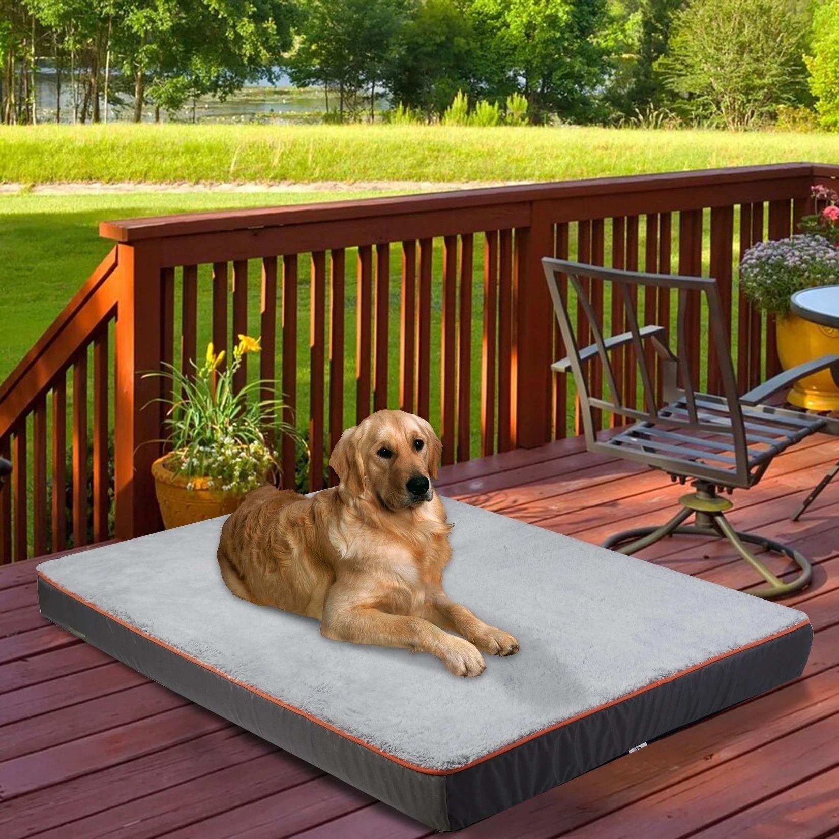 Rectangular Orthopedic Dog Bed for All Sizes - Gray