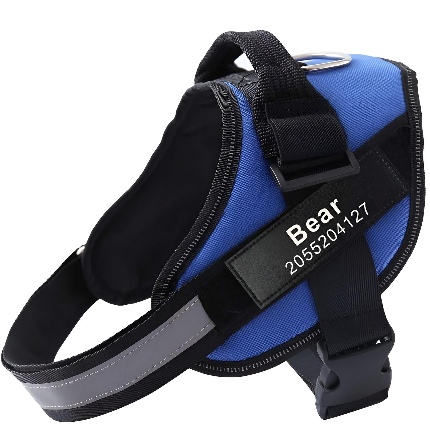 personalized dog harness- blue