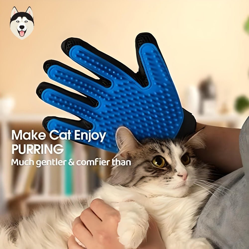 cat hair remover brush - Pet grooming gloves