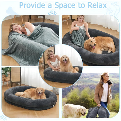 relax in Giant Dog Bed for Humans