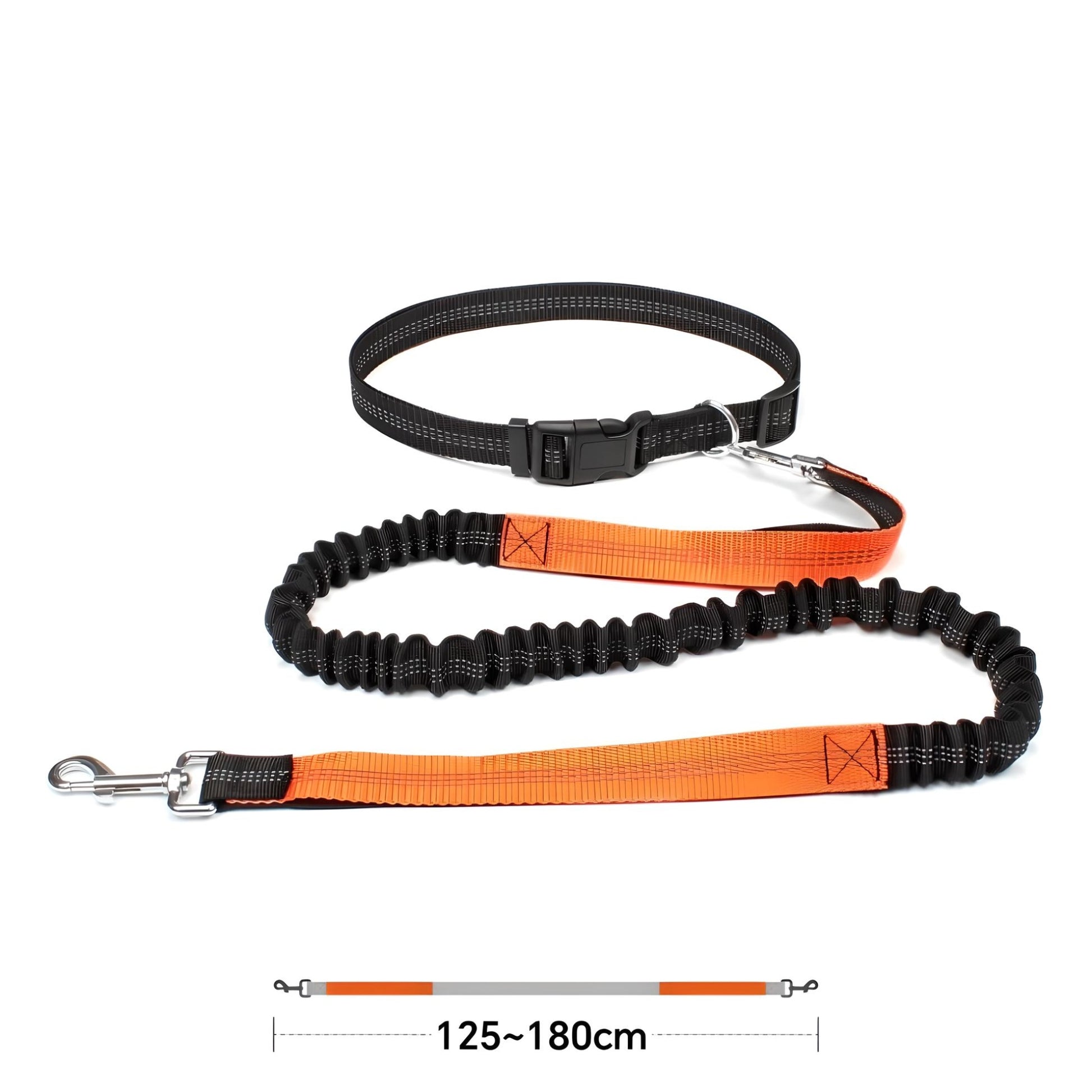 waist leash for dog walking orange